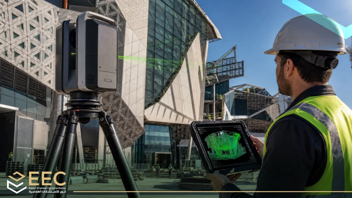 إشراف هندسي المسح الليزري ثلاثي الأبعاد رفع مساحي دقيق للمواقع
